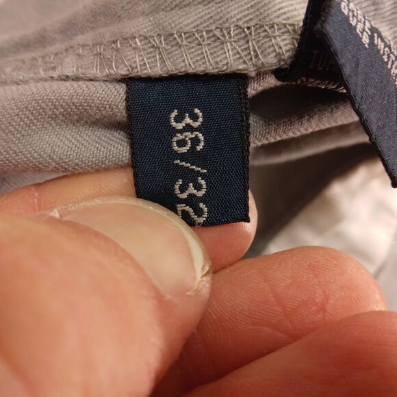 Polo Ralph Lauren pants mens 36x32 gray chino flat front cotton straight leg - Picture 8 of 9